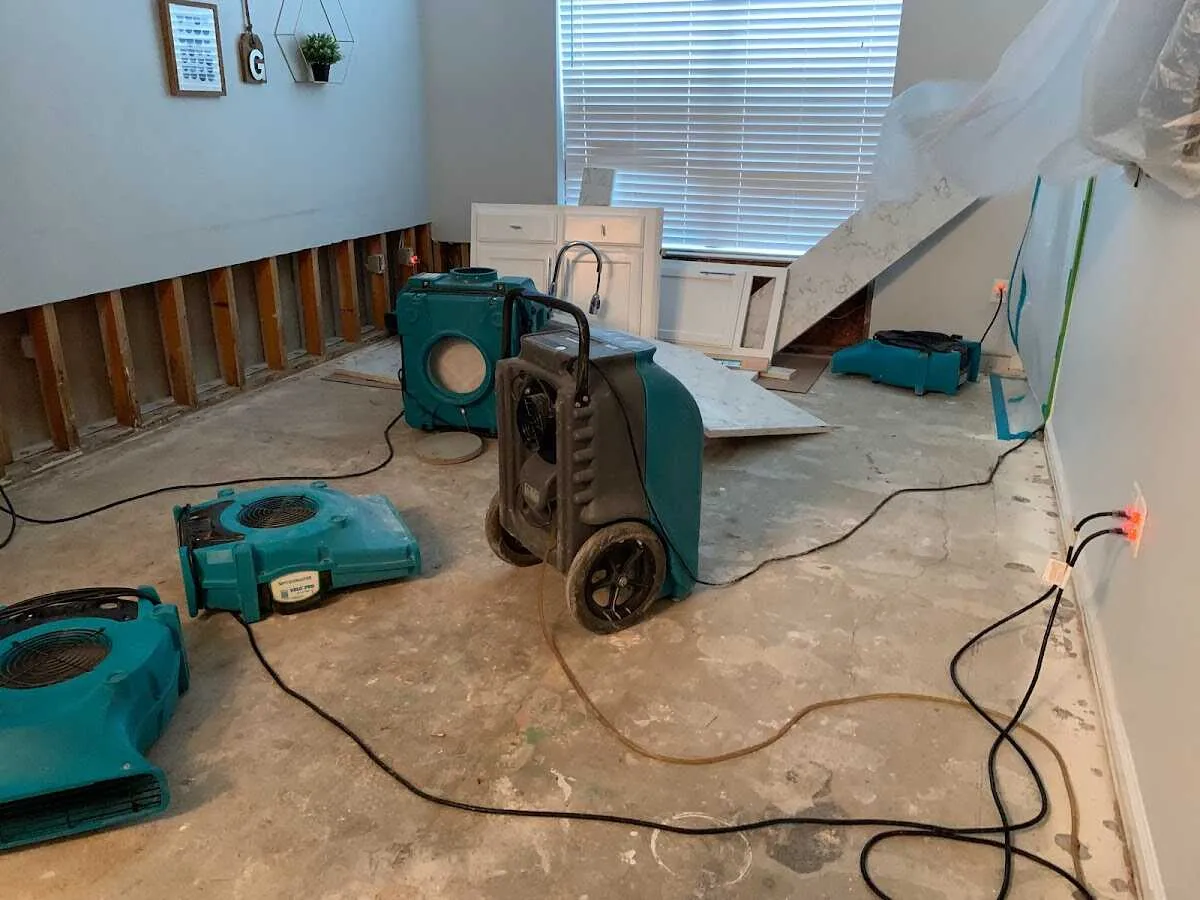 Dehumidifier in flood-cut room for Water Extraction & Removal in Grover Beach
